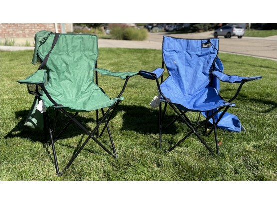 2 Folding Camp Chairs With Bags
