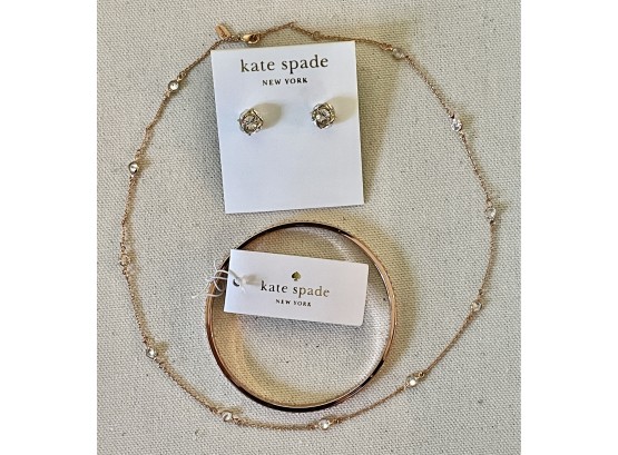 Kate Spade Bracelet & Earrings With Coordinating Alainn Necklace
