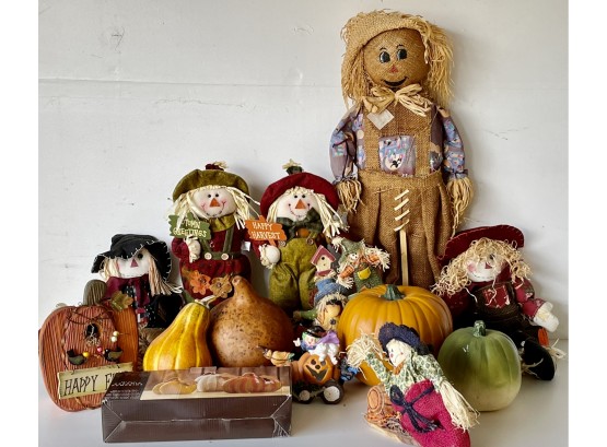Scarecrows, Pumpkins, And Fall Decor