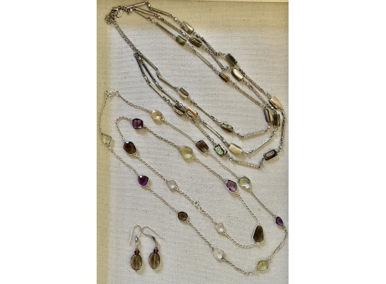 Necklaces & Earrings With Pretty Stones