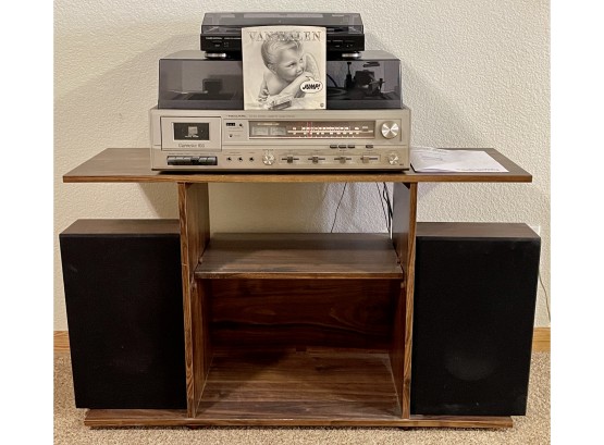 Stereo, Turntable, And Cabinet