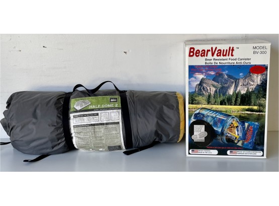 REI Halfdome 2 Person Tent With Bear Vault