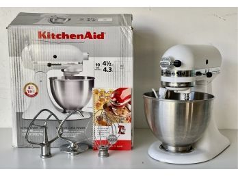 Kitchen Aid Stand Mixer With Accessories, In Box