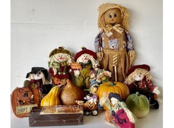 Scarecrows, Pumpkins, And Fall Decor