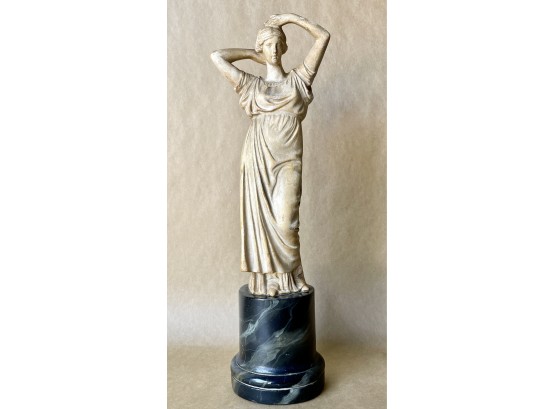 Vintage Borghese Statue, Likely Ceramic Or Chalkware