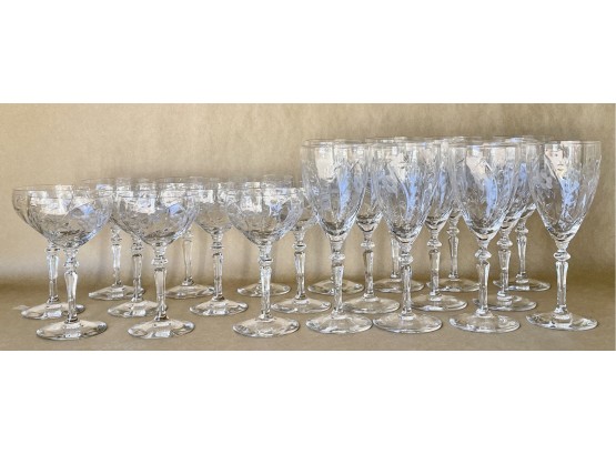 Gorgeous Etched Glass Stemware