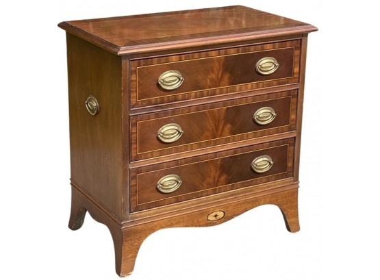 George III Style Flame Mahogany Chest Of Drawers