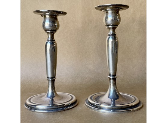 Pair Of Sterling Candlesticks