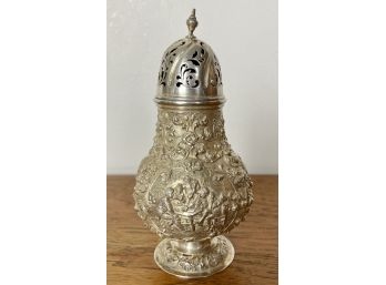 What Appears To Be An Antique Dutch Silver Repousse Sugar Caster