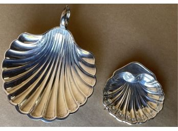 2 Scalloped Sterling Dishes