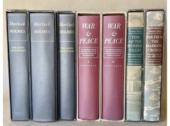 Vintage Classics In Cases Including Sherlock Holmes, War & Peace, & More