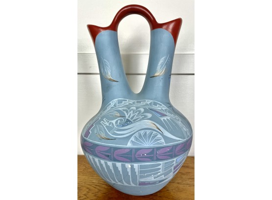 Signed Gerry Daubs (Jemez) Large (16' Tall) Pottery Piece, As Is