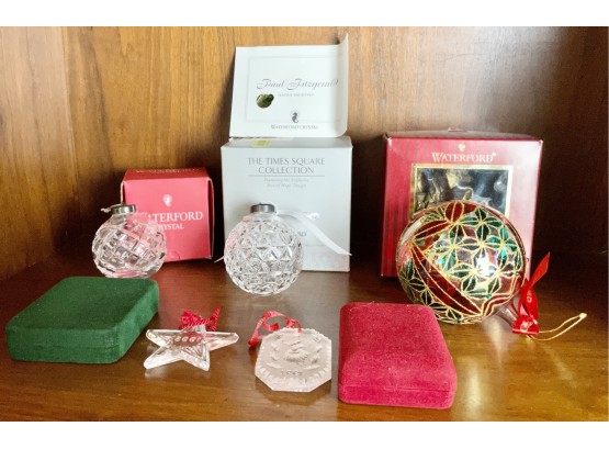 Waterford Crystal Christmas Ornaments In Original Boxes