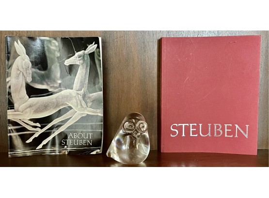 Steuben Owl With Catalog & Brochure