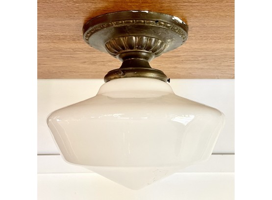 Vintage Milk Glass Ceiling Light Fixture