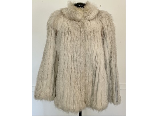 Vintage Sz L Finnish Blue Fox Fur Coat