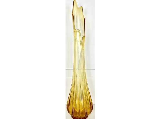 28' L. E. Smith Swung Amber Glass Vase