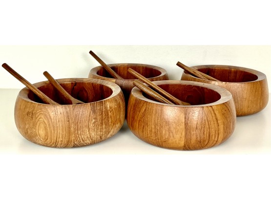 4 Dansk Salad Bowls With Small Serving Pieces
