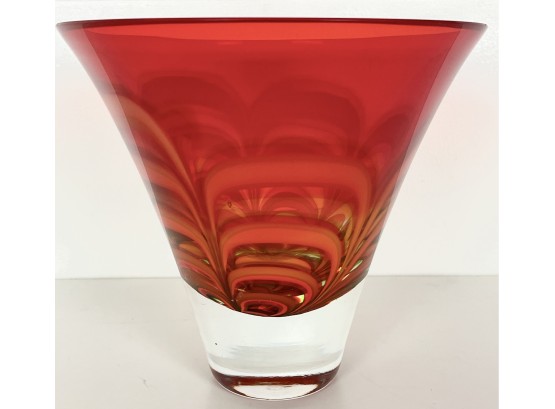 Vintage Evolution By Waterford Art Glass Vase