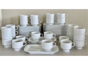 Mid Century Kaiser Porcelain Snack Sets With Coffee And Plate