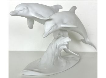 Vintage Kaiser White Porcelain Dolphins