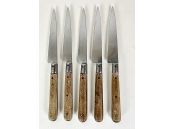 5 Trente Deux Knives With Wood Handles