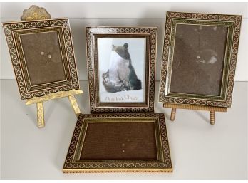 Mosaic Inlay Picture Frames & 2 Easels