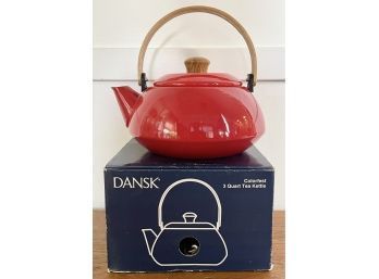Dansk Colorfest 3qt Enemal Teapot In Original Box