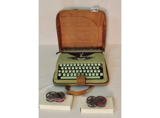 Vintage Hermes Rocket Portable Typewriter W/Case