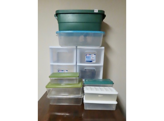 Lot Of Plastic Storage Containers & Drawers