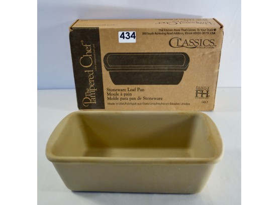 Pampered Chef Loaf Stoneware Loaf Pan In Box, #1417