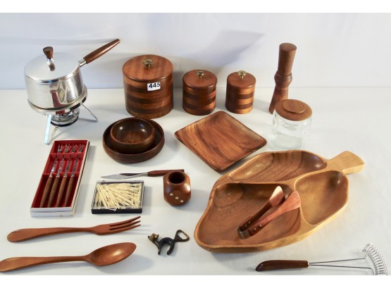 Mid Century Wood Kitchen & Barware