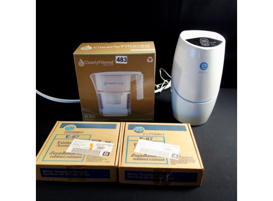 ESpring Water Carbon Filtration System W/ Extra Filters And Clearly Filtered Water Pitcher