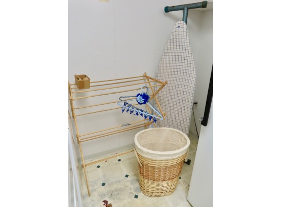 Ironing Board, Wicker Basket, Drying Rack, & More
