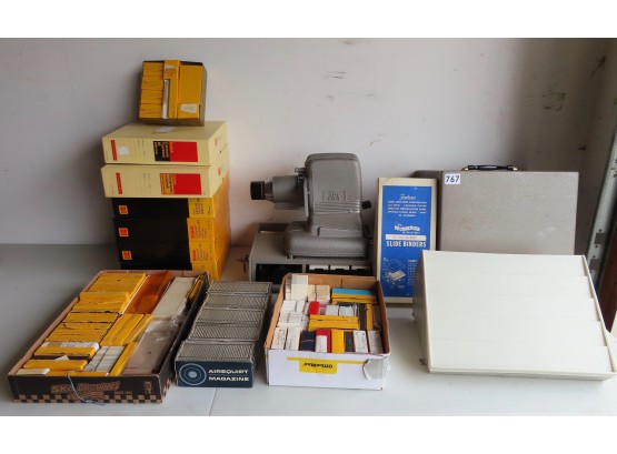 TDC Selectron Semimatic Slide Projector, Slides, Carousels, & More