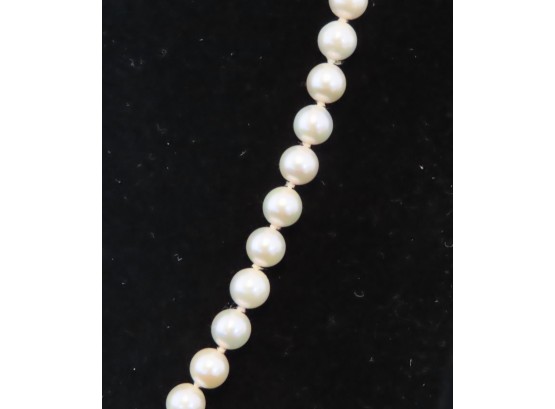 24' 6x6.5cm Cultured Pearl Necklace With 14kt Gold Clasp
