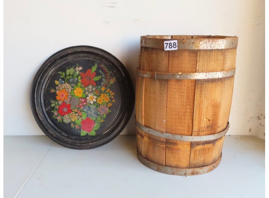 Very Old Barrel & Painted Barrel Top