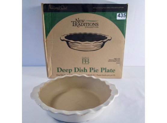 Pampered Chef Deep Dish Pie Plate In Box, #1305