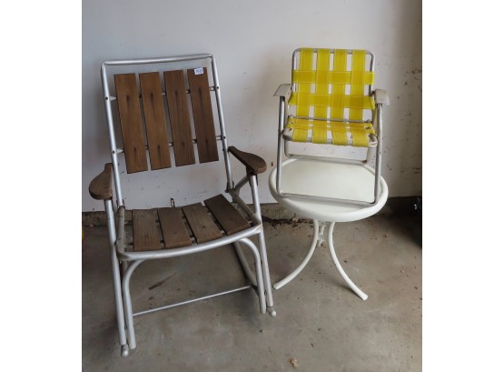 Vintage Lawn Chairs & Table