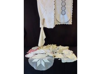 Vintage Lacework Doilies, Runners, Tableclothes, & More