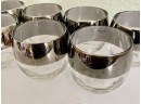 7 Vintage Roly Poly Silver Rimmed Glasses