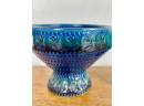 Mid Century Bitossi Style Ceramic Planter & Morgantown Barton Peacock Glass Candle Holder