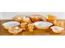 Large Collection Of Fireking Peach Lusterware