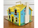 Vintage Fisher Price House With Some Furnishings