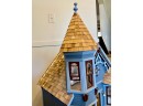 Gorgeous Handmade Doll House With Working Electric, Some Furnishings, & Wheeled Platform