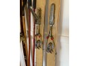 3 Pairs Of Vintage/antique Wood Skis, 2 From Norway