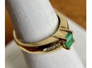 14k Gold And Stone Ring, As Is