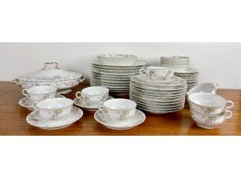 Limoge China Plates, Bowls And Saucers With Czechoslovakian Cups