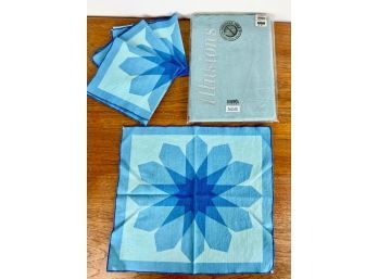 4 Fun Vintage Napkins With Unused Tablecloth In Packaging
