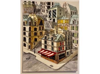 Vintage B Asket Paris Street Painting